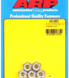 "5/16"" 18 ss coarse nyloc hex nut kit" (5pcs)