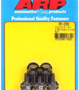 "5/16"" 18 x 0.560 hex black oxide bolts" (5pcs)