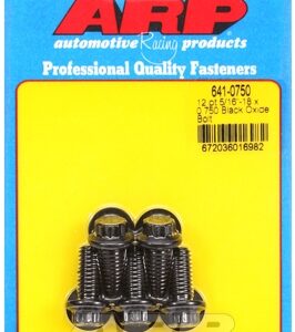 "5/16"" 18 x 0.750 12pt black oxide bolts" (5pcs)