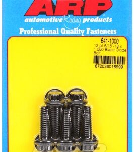 "5/16"" 18 x 1.000 12pt black oxide bolts" (5pcs)