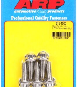 "5/16"" 18 x 1.000 12pt ss bolts" (5pcs)