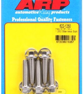 "5/16"" 18 x 1.250 hex ss bolts"