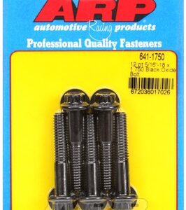 "5/16"" 18 x 1.750 12pt black oxide bolts" (5pcs)