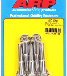 "5/16"" 18 x 1.750 12pt ss bolts" (5pcs)