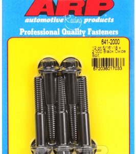 "5/16"" 18 x 2.000 12pt black oxide bolts" (5pcs)