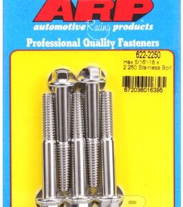 "5/16"" 18 x 2.250 hex ss bolts"