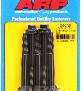 "5/16"" 18 x 2.750 hex black oxide bolts" (5pcs)