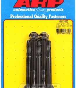"5/16"" 18 x 3.000 hex black oxide bolts" (5pcs)