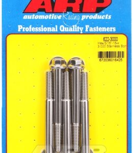 "5/16"" 18 x 3.000 hex ss bolts"