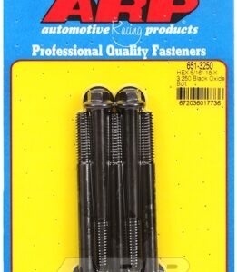 "5/16"" 18 x 3.250 hex black oxide bolts" (5pcs)