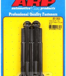 "5/16"" 18 x 3.500 hex black oxide bolts" (5pcs)