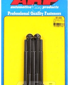 "5/16"" 18 x 4.000 hex black oxide bolts" (5pcs)