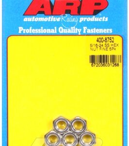 "5/16"" 24 ss fine hex nut kit" (5pcs)