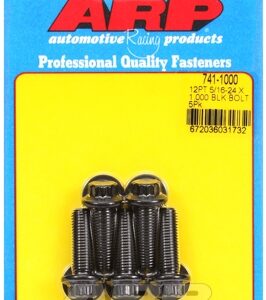 "5/16"" 24 x 1.000 12pt black oxide bolts" (5pcs)