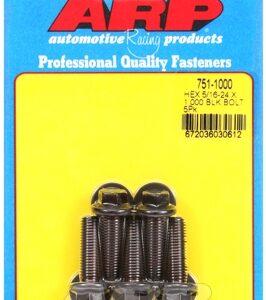"5/16"" 24 x 1.000 hex black oxide bolts" (5pcs)