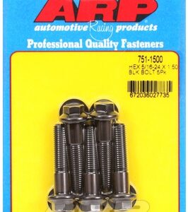 "5/16"" 24 x 1.500 hex black oxide bolts" (5pcs)