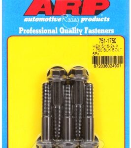 "5/16"" 24 x 1.750 hex black oxide bolts" (5pcs)