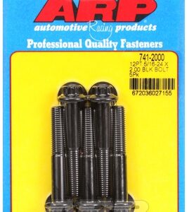 "5/16"" 24 x 2.000 12pt black oxide bolts" (5pcs)