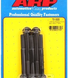 "5/16"" 24 x 3.000 hex black oxide bolts" (5pcs)