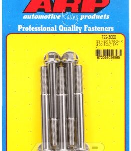 "5/16"" 24 x 3.000 hex ss bolts" (5pcs)