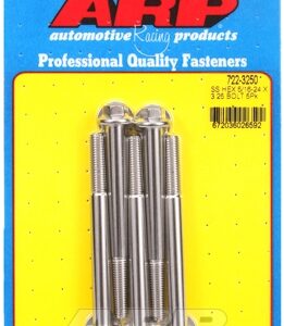 "5/16"" 24 x 3.250 hex ss bolts" (5pcs)