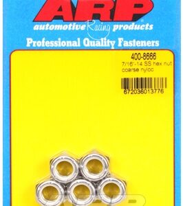 "7/16"" 14 ss coarse nyloc hex nut kit" (5pcs)