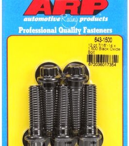 "7/16"" 14 x 1.500 12pt black oxide bolts" (5pcs)