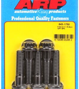 "7/16"" 14 x 1.750 12pt 1/2 wrenching black oxide bolts"5pcs
