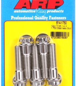 "7/16"" 14 x 1.750 12pt 1/2 wrenching ss bolts" (5pcs)