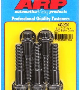 "7/16"" 14 x 2.000 12pt black oxide bolts" (5pcs)