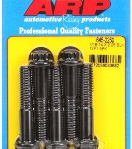 "7/16"" 14 x 2.250 12pt 1/2 wrenching black oxide bolts"5pcs