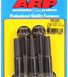 "7/16"" 14 x 2.250 12pt black oxide bolts" (5pcs)