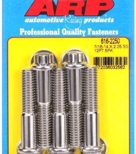 "7/16"" 14 x 2.250 12pt ss bolts" (5pcs)