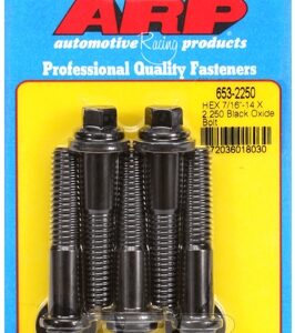 "7/16"" 14 x 2.250 hex black oxide bolts" (5pcs)