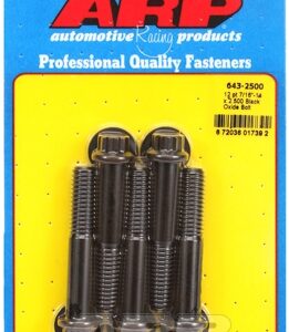 "7/16"" 14 x 2.500 12pt black oxide bolts" (5pcs)