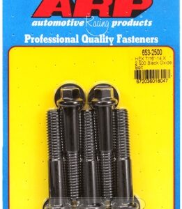 "7/16"" 14 x 2.500 hex black oxide bolts" (5pcs)
