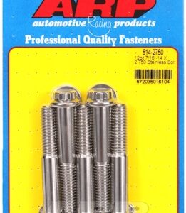 "7/16"" 14 x 2.750 12pt 1/2 wrenching ss bolts" (5pcs)