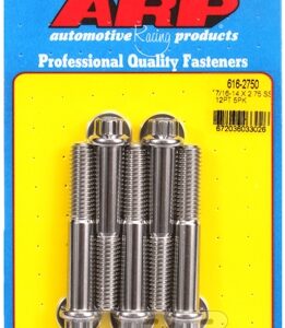 "7/16"" 14 x 2.750 12pt ss bolts" (5pcs)