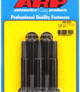 "7/16"" 14 x 3.000 12pt 1/2 wrenching black oxide bolts"5pcs