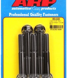 "7/16"" 14 x 3.000 hex black oxide bolts" (5pcs)