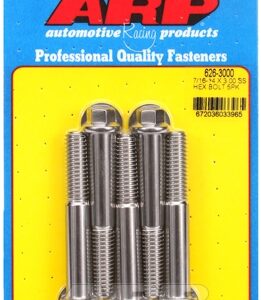 "7/16"" 14 x 3.000 hex ss bolts" (5pcs)