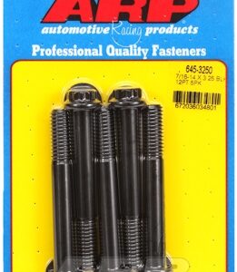 "7/16"" 14 x 3.250 12pt 1/2 wrenching black oxide bolts"5pcs