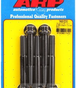 "7/16"" 14 x 3.250 12pt black oxide bolts" (5pcs)