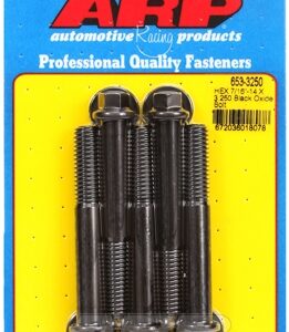 "7/16"" 14 x 3.250 hex black oxide bolts" (5pcs)