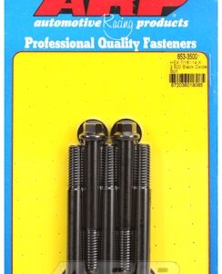 "7/16"" 14 x 3.500 hex black oxide bolts" (5pcs)