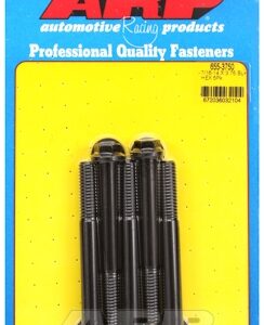 "7/16"" 14 x 3.750 hex 1/2 wrenching black oxide bolts" 5pcs