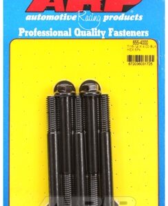 "7/16"" 14 x 4.000 hex 1/2 wrenching black oxide bolts" 5pcs