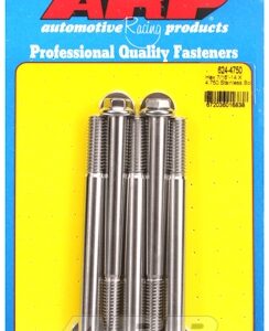 "7/16"" 14 x 4.750 hex 1/2 wrenching ss bolts" (5pcs)