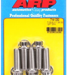 "7/16"" 20 x 1.250 12pt ss bolts" (5pcs)