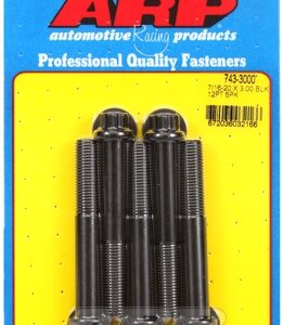 "7/16"" 20 x 3.000 12pt black oxide bolts" (5pcs)